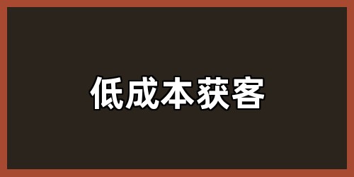 低成本获客